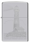 Zippo Lighthouse Design High Polish Chrome Windproof Pocket Lighter  46725
