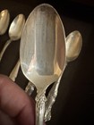 8 1847 Rogers Bros Vintage Grape Teaspoons 5 7 8    Silverplate Antique 1904 Lot 2