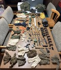 Lot Of Vintage 1964 G i  Joe Flocked 12    Action Figures 35  Weapons Clothes Look