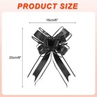 20pcs 8 Inch Giant Pull Bow Gift Wrapping Organza Bows Ribbon Black