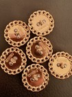 Chanel 20mm Black   Gold Lot Of 6 Buttons