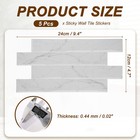 5pcs 9 4 x4 7  Peel And Stick Backsplash Tiles Mable Tile Stickers  Light Gray