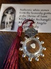 St  Michael Reliquary Prayer Medallion Stone Monte Sant   angelo Gargano Italy