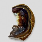 2 6 Lb Carved Agate Crescent Moon Skull Geode Crystal Sculpture Polished