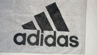 Adidas Towel 18 5  X 36 5  Gym Shower Black Gray Logo