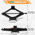 Car Scissor Jack Kit 2 Ton 4409 Lbs Portable Tire Changing Tool W wrench Sockets
