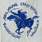 Rare Vintage Oatmeal Xl T Shirt Neil Young Crazy Horse Ragged Glory    91
