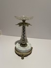 Ornate Girandole Candle Holder   Marble Base Vintage No Crystals