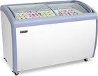 49 6    Commercial Glass Slide Top Ice Cream Freezer Chest Display Case-12 7 Cu ft