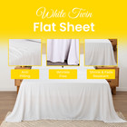Threads  Twin Flat Sheet     100 Gsm  96 X 66  Soft Microfiber   10 Pack White 