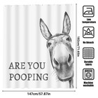 Funny Donkey Shower Curtain - Waterproof Fabric Shower Curtain Set For Bathroom