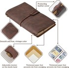 Refillable Leather Journal - Genuine Travel Journal Diary With 4 8 x8  Blue