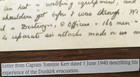 1940 Wwii Letter From Capt  Kerr  Describing Dunkirk Evacuation  facsimile Copy 