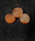 3 Antique Afghan Carnelian Coin Beads