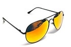 Aviator Sunglasses Gold Mirror Lens Men Women Black Spring Hinge Pilot 100  Uv
