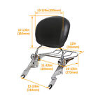 Adjustable Backrest Sissy Bar Rack For 2009-2024 Harley Road King Street Glide
