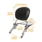 Adjustable Backrest Sissy Bar Rack For Harley Touring Road Street Glide 2009-24