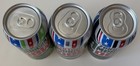 Three American Dew Cans   1 Each  Empty Bottom Opened 