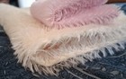 2 Pieces Of Semi-sparse Mohair Fabric In Cream And Pink For Bear Making 
