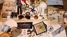Grandmas Junk Drawer Huge Lot With Antique Items Jewelry Keychains Art More