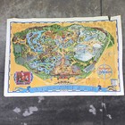 Vintage Disneyland Wall Large Map Walt Disney 30  X 44  Poster Guide 1974