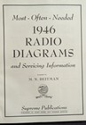    vintage 1946 Radio Diagrams    Service Information Paperback Book   