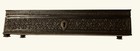 Antique Anglo-indian Carved Ebony Lidded Box 10 3 4    Brass Keyhole