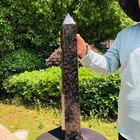 14 63lb Natural Fireworks Stone Obelisk Quartz Tower Crystal Wand Point Healing