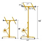 11ft Drywall Lift 150lb Capacity  360   Rotation  60   Tilt  Locking Casters steel
