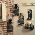 Anbbas Synthetic Badger Shaving Brush And Bowl With Black Abs Wall Mounting T   