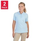 Nwt 2-packs French Toast Girls School Shirts-white navy light Blue-size 6 x - 16