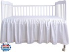 Crib Bed Skirt 28    X 52    With 14    Drop     Split Corners Dust Ruffle  Microfibe