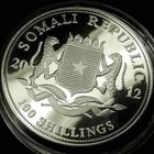 2012 Somali Elephant Rare Colorized African Wildlife 1oz Silver Coin    Pristine