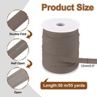 55 Yards Double Fold Satin Bias Tape 1 2 Inch Bias Binding Tape  Coffee
