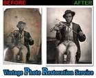 Professional Vintage Photo Restoration Service - Free Revisions   tintype  Cdv