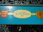 Queen Elizabeth Ii Vintage Royalty Tin box Meredith   Drew Ltd - Coronation 1953