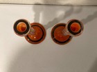 Lot Of 2 Pr Cambridge Glass Amber 1920 s Candlesticks
