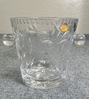 Vintage Cut Lead Crystal Ice Or Champagne Bucket Etched Floral Made In Germany