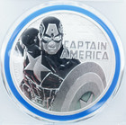 2019  1 1 Oz Silver Tuvalu Captain America Coin Pcgs Ms70 First Strike - U2488
