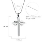 Crystal Cremation Jewelry For Ashes Pendant - Cross Urn Necklace Mini Keepsake