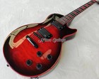 Red Black Burst Flame Top Electric Guitar Spider Logo Black Hardware Emg Pickups