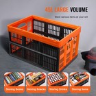 Collapsible Storage Baskets Folding Plastic Stackable Container 45l 3-pack