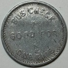 The Elwood Bus   Livery New London  Wisconsin Bus Fare Token Very Rare