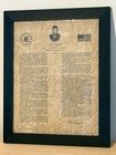 John F Kennedy Inaugural Address Signed Framed Historic Paper