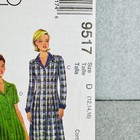 Mccalls 9517 Button Front Dress Ankle Length Fitted Misses Size 12 16 Pattern