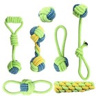 Dog Chew Toys Cotton Rope Interactive Ball Puppy Toothbrush Teeth Cleaning Pet T