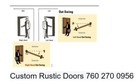 Solid Alder Square Top Door Wood Wrought Iron Castle Winery U Choose Size Glass