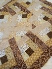 16 Log Cabin Quilt Blocks  Crafts  Browns  -lap  Decor Pieced  U s a 