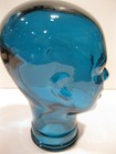 Glass Head Aqua Blue  Life Size Mannequin Head For Decor  Display Hats  Wigs