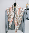 70  Cashmere 30  Silk Bandana Shawl Scarf 35   Neckerchief Floral Print Wrap New